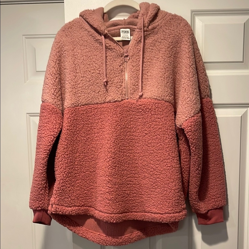 Pink Women's Sherpa Hoodie